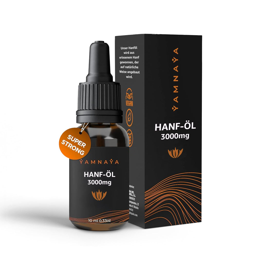 YamnaYa – Premium Hanföl 30% | Kaltgepresst & Vegan | Reines Naturöl Ohne Zusätze | Laborgeprüfte Qu