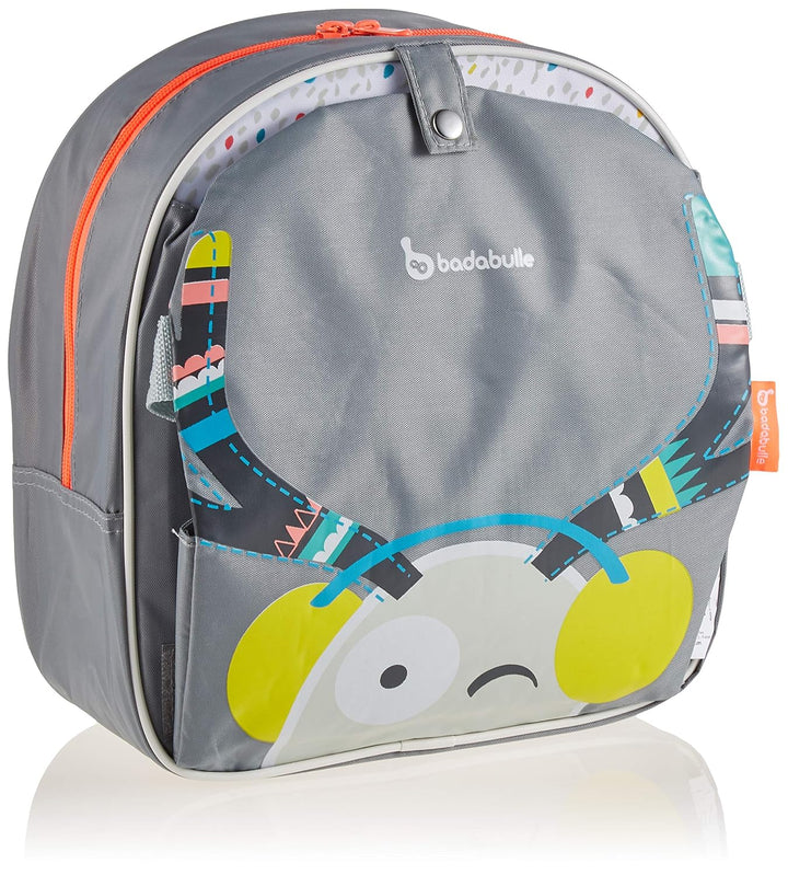 Badabulle Sitzerhöhung, für unterwegs und für Stuhl, als Rucksack tragbar, grau, 10 cm