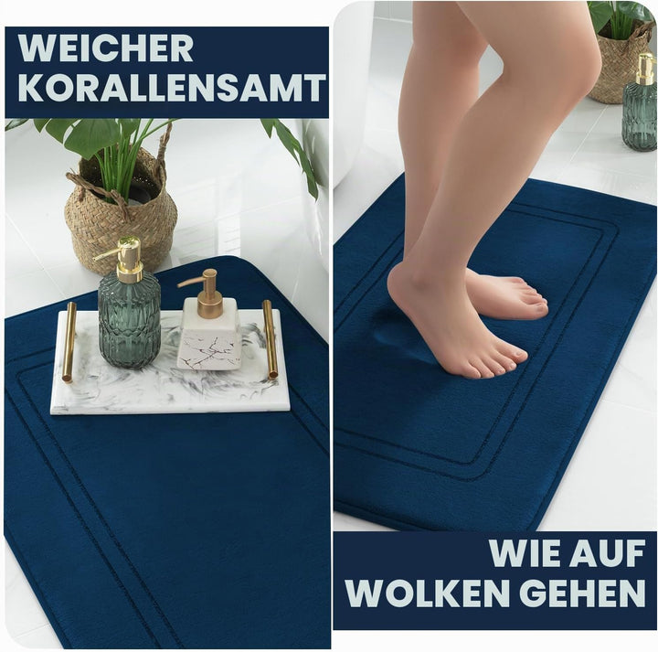 chakme Badematte rutschfest,Badezimmerteppich Weich Badteppich Saugfähige Badvorleger Duschvorleger
