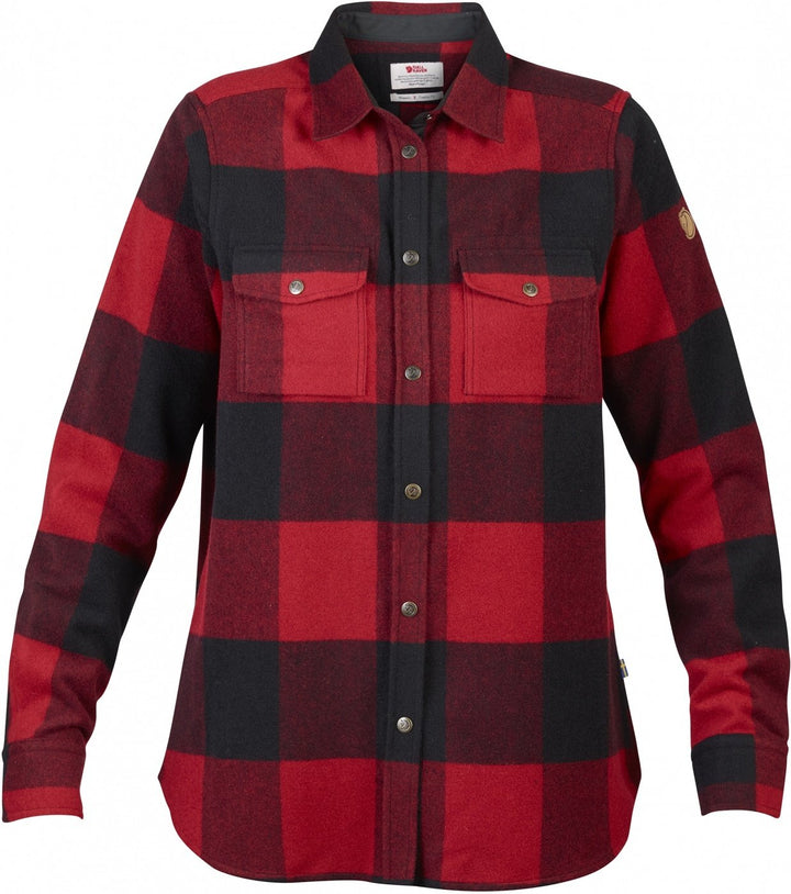 Fjällräven Damen Canada W Long Sleeved T-Shirt S Rot, S Rot