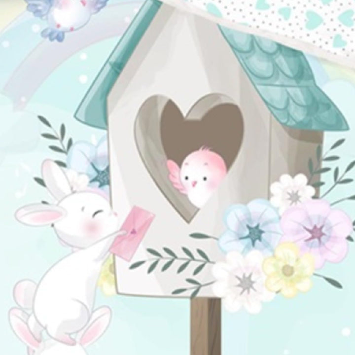 Babybettwäsche Hase 100x135 cm + 40x60 cm