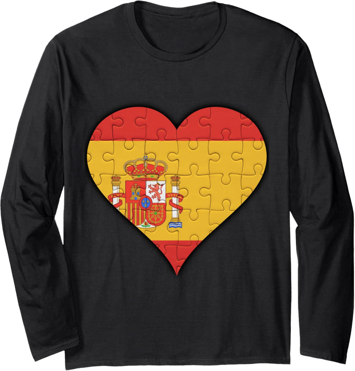 Spanien Spanische Flagge Herz Langarmshirt