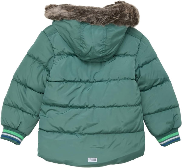 s.Oliver Steppjacke mit abnehmbarem Kunstfell 80 BLUE GREEN, 80 BLUE GREEN