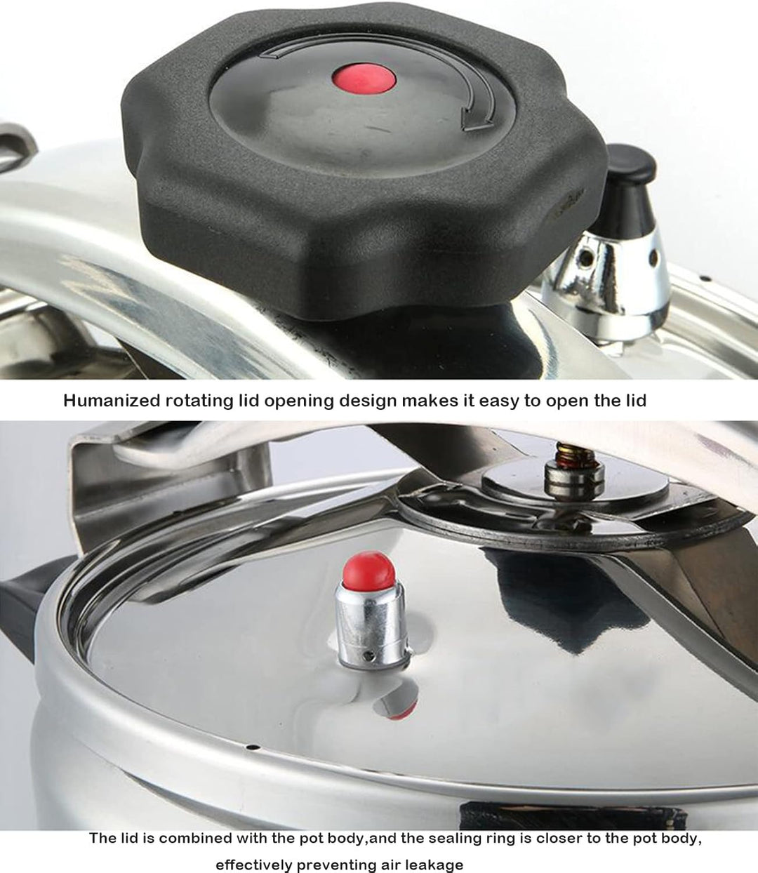 Edelstahl-Schnellkochtopf mit grossem Fassungsvermögen, gewerblicher Pressure Cooker,11L Herdplatte