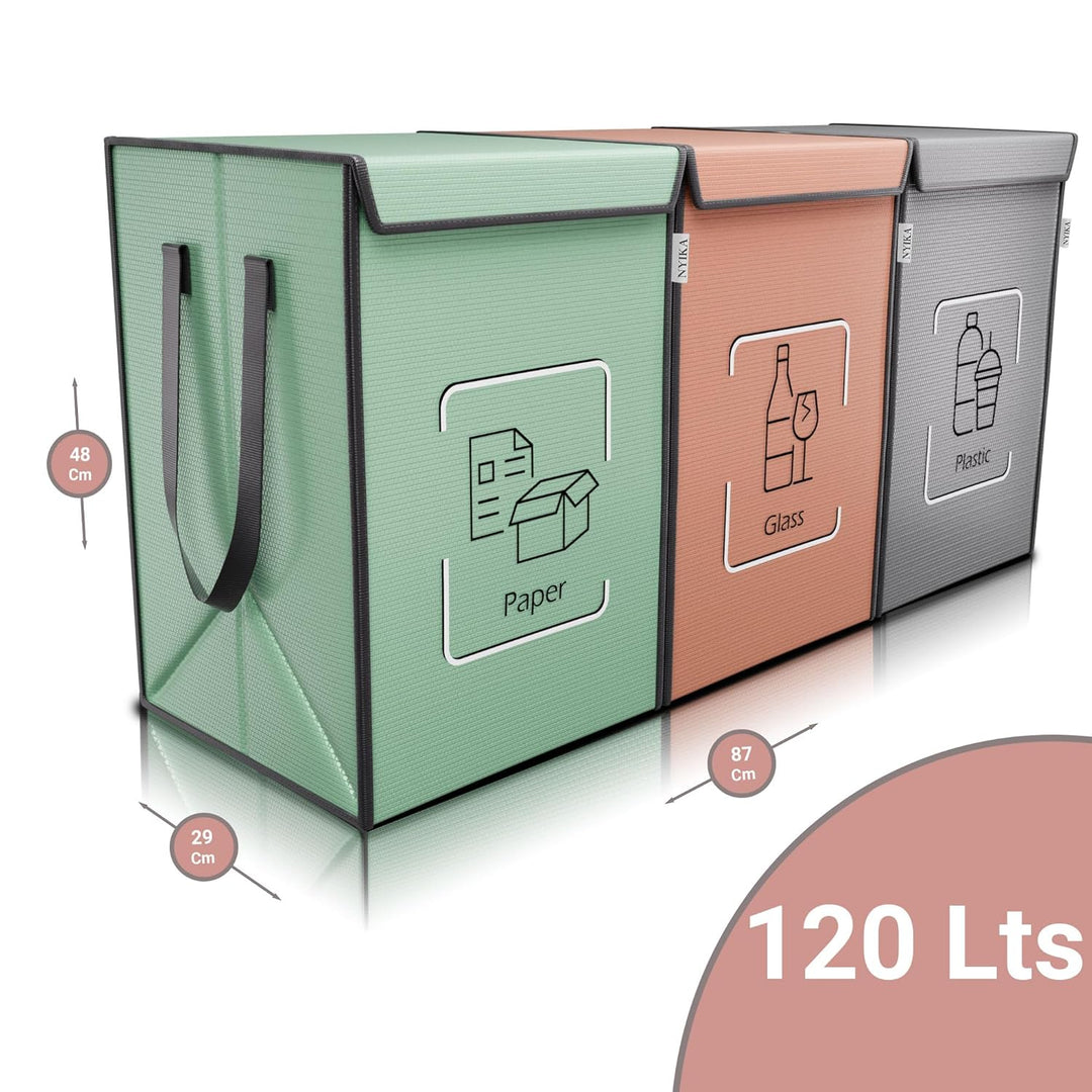 NYIKA Recycling System - Altglas Sammelbehälter - Pfandflaschen Aufbewahrung - Leergut Sammelbehälte