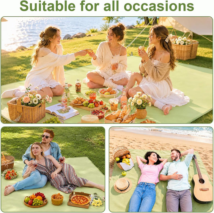 Picknickdecke, Wasserdicht Waschbare Stranddecke, Strandmatte, Sandfeste Stranddecke, Tragbare Stran