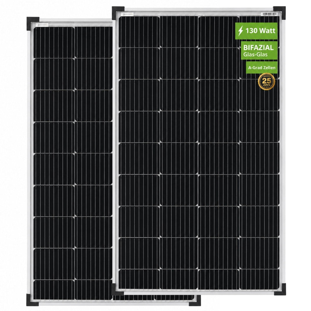 solartronics Solarmodule 2 Stück 130 Watt Mono Solarpanel Solarzelle Photovoltaik 90646
