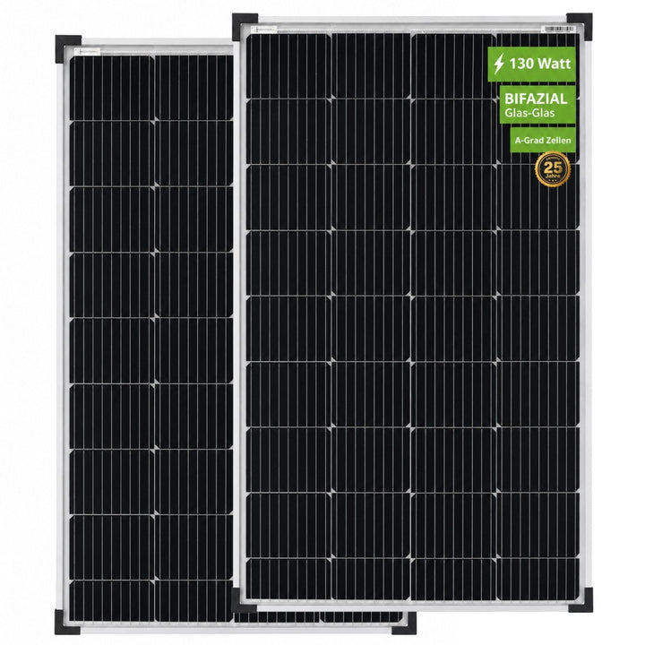 solartronics Solarmodule 2 Stück 130 Watt Mono Solarpanel Solarzelle Photovoltaik 90646