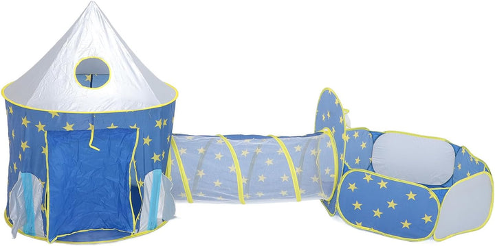 Krabbeltunnel, Spielzelt mit Tunnel, 3 in 1 Kinder Spielzelt Tunnel, Babyzelt mit Tunnel, Bällebad,