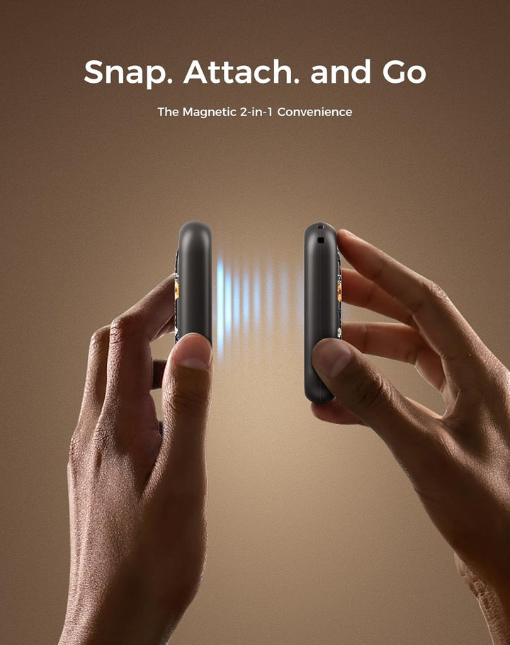 OCOOPA handwärmer elektrisch Split-Magnetic 2er-Pack, 5000mAh - Ultra Kompakt, Wasserdicht, schnelle