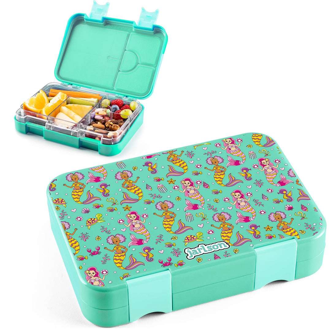 Jarlson® Brotdose Kinder mit Fächern TONI [AUSLAUFSICHER] Bento Lunchbox mit Trennfächern - Frühstüc