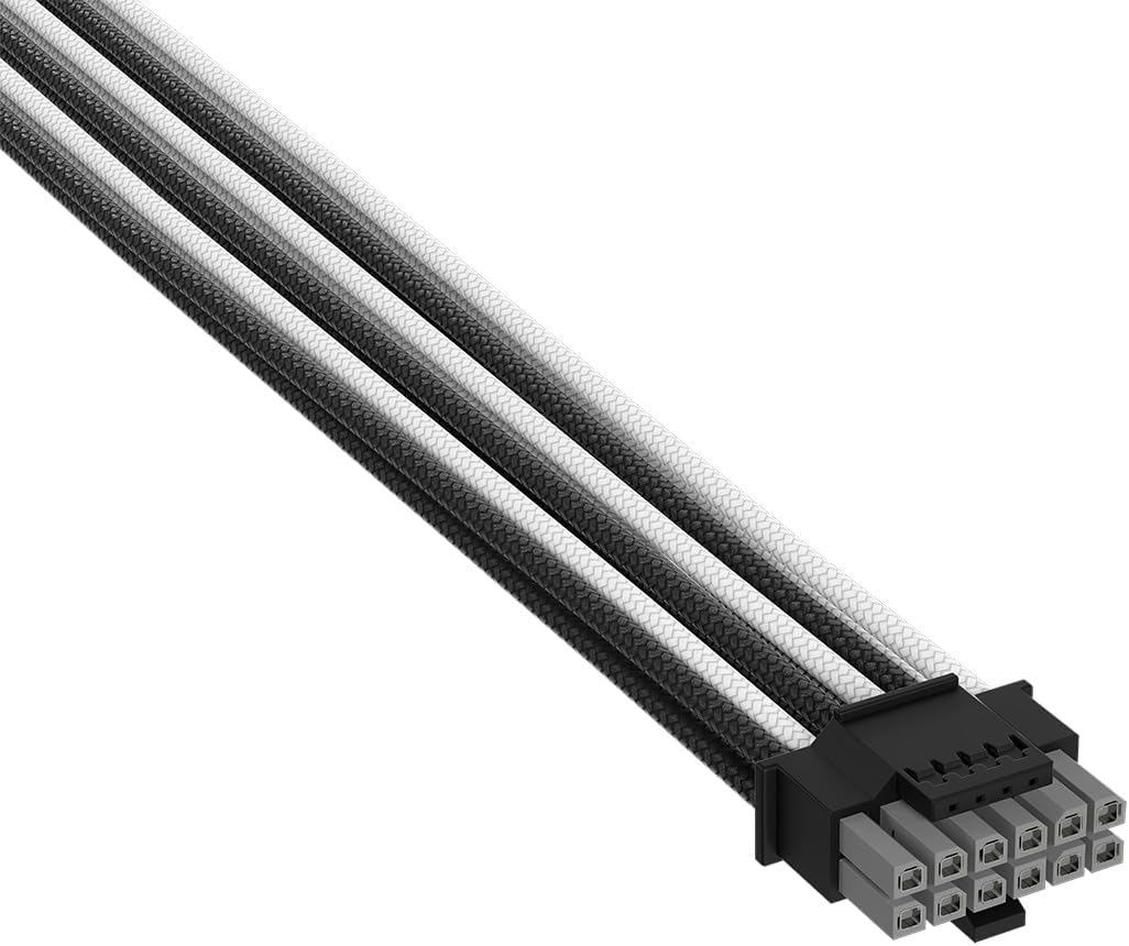 Corsair Elite Premium Typ 5 Einzeln Ummantelte 2x 8-Pin zu PCIe 12V-2x6 600W PSU-Kabel – Dreilagiges