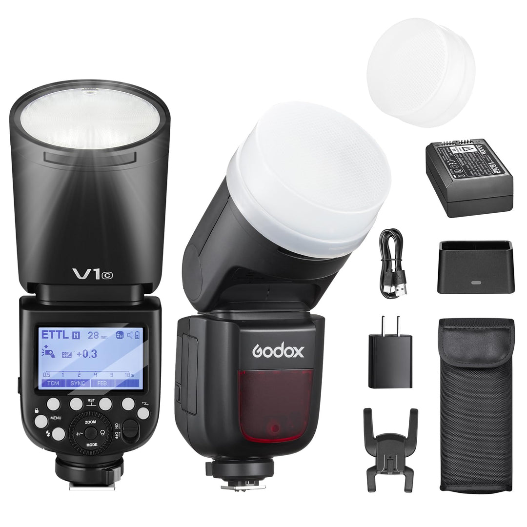 Godox V1C Rundb kamerablitz 76W Speedlite Professioneller Kamera Flash 1/8000 HSS 2.4G Wireless X Sy
