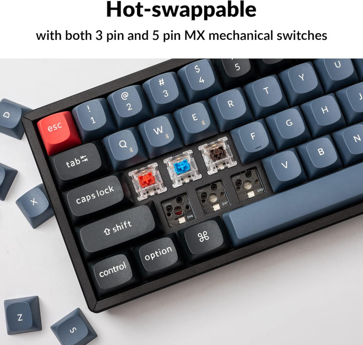 Keychron K6 Pro Wireless Custom Mechanical Keyboard, QMK programmierbares Makro, Hot-Swap-fähiger Ke