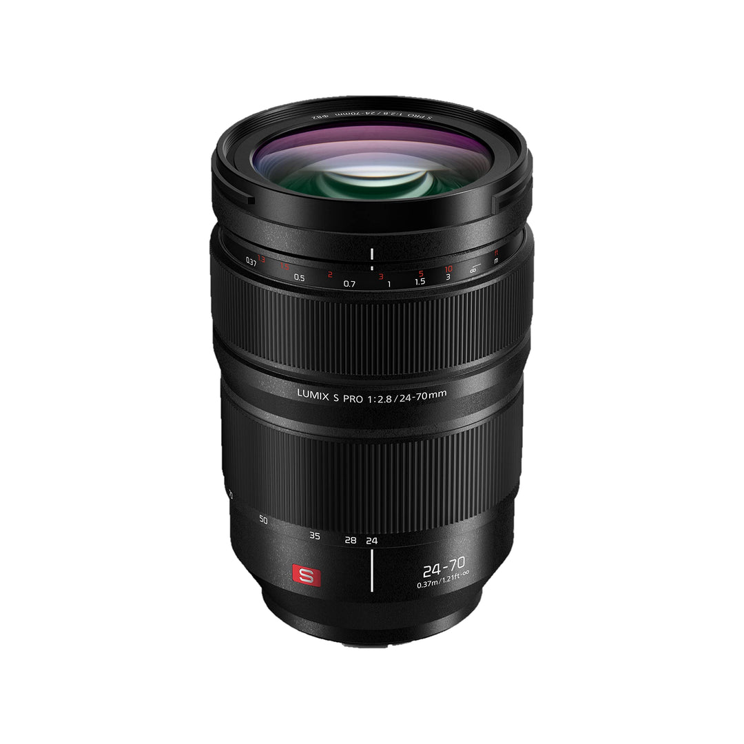 Panasonic S-E2470E LUMIX S PRO Objektiv (24-70mm, F2.8, Staub, Spritzwasser und Kälteresistent) Schw