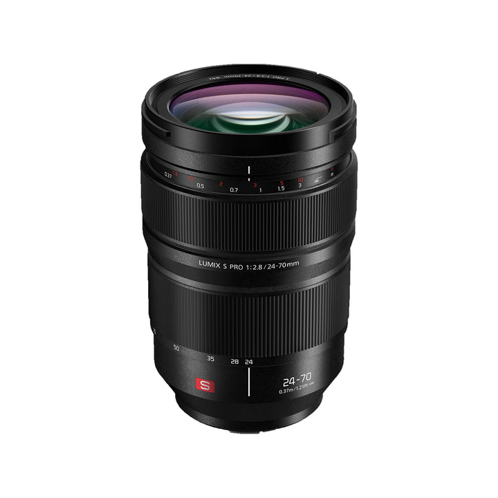 Panasonic S-E2470E LUMIX S PRO Objektiv (24-70mm, F2.8, Staub, Spritzwasser und Kälteresistent) Schw