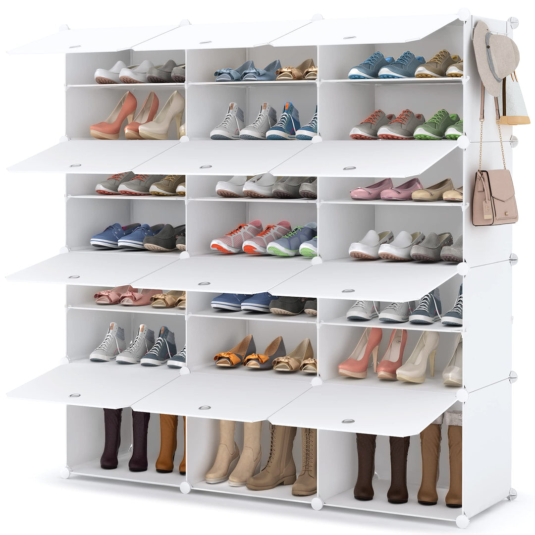 HOMIDEC Schuhregal, 7-stufiger Schuhschrank Schuhaufbewahrung für 42 Paar Schuhe und Stiefel, Kunsts