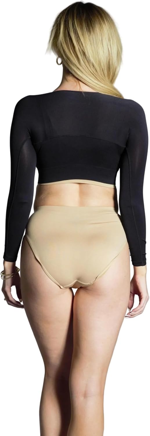 Rhonda Shear Damen Nahtloser Armformer in Übergrösse Shapewear Top XL Schwarz, XL Schwarz