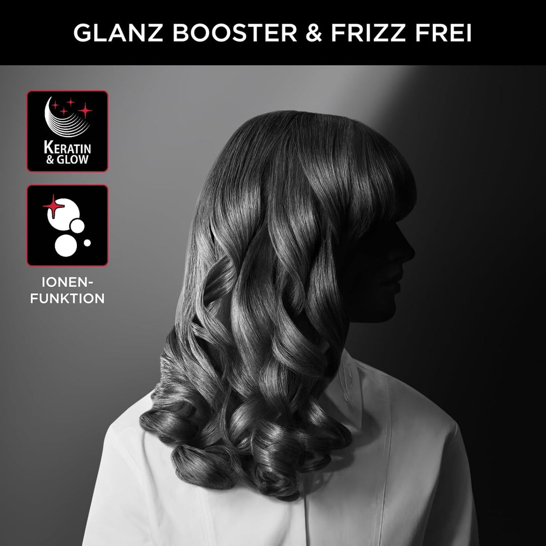 Rowenta x Karl Lagerfeld CF635L Express Style Warmluftbürste | 5-in-1 Stylingbürste | Keratin & Glow