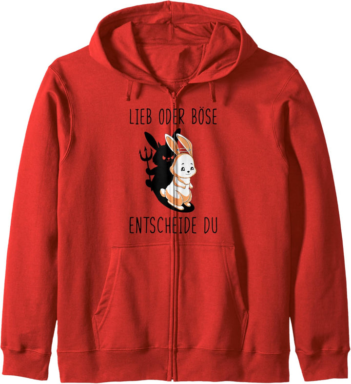 Böses Hasi Lieb Oder Böse Entscheide Du Kapuzenjacke