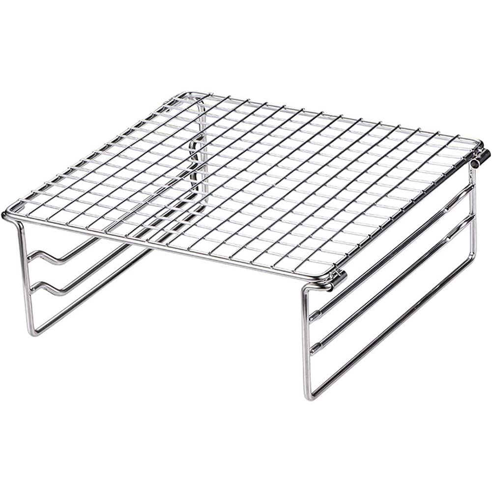 Myqqhbs Klappgrillrost Campinggrill Klappgrill Mini Outdoor Grillrost Edelstahl für Picknick Wandern