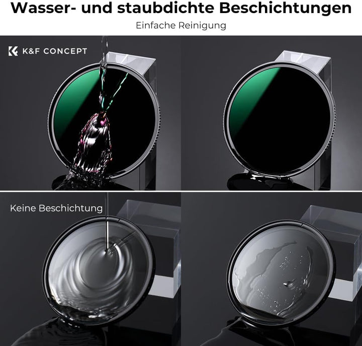 K&F Concept Nano-X 43mm Graufilter ND1000 (10 Stop) ND Filter Slim Neutral Graufilter 43mm ND1000, 4