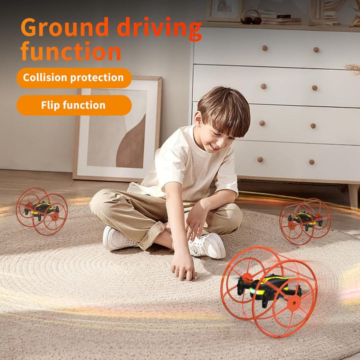 M17 Anfänger-RC-Quadrocopter Mini-Drohne mit Schutzabdeckung Land- und Luft-Dualmodus Einfaches Indo