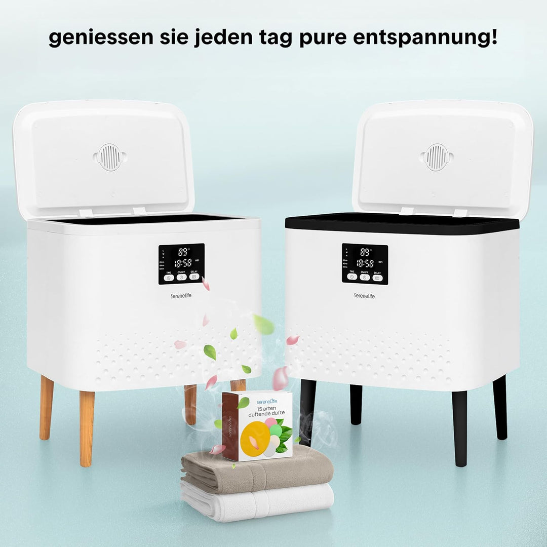 SereneLife WiFi Handtuchwärmer 20L Elektrisch Stehend – Smart Handtuchtrockner für 2 Handtücher mit