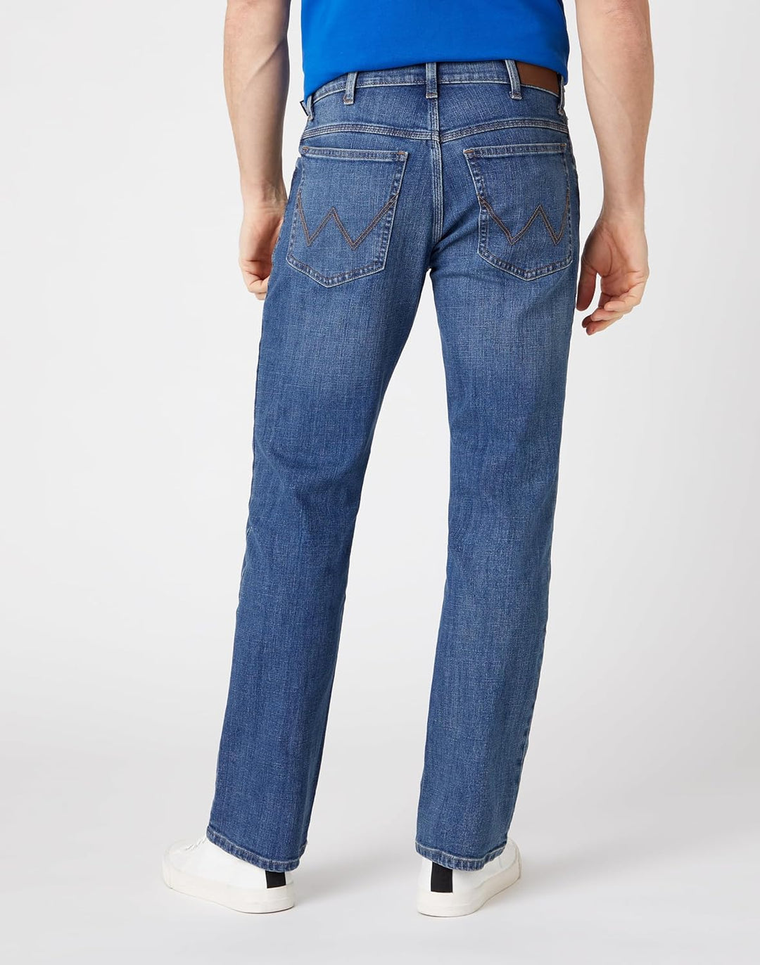 Wrangler Herren Jeans Straight - Mid Waist - Regular Fit - Blau Schwarz W30-W44 30W / 30L Mid Stone,