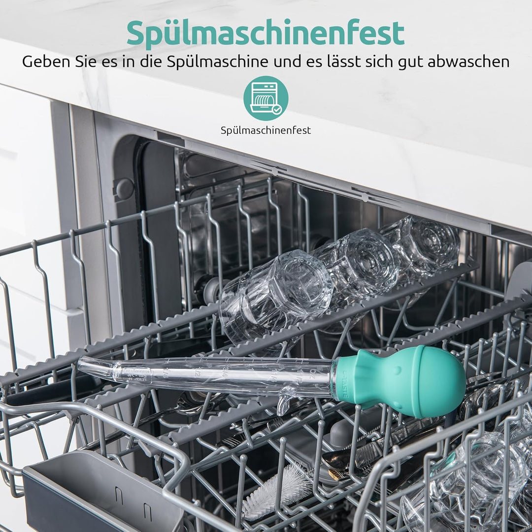 109℃ Hitzebeständige Grosse Abgewinkelte Bratenspritze: U-Taste Tritan Putenfleisch-Fettpipette mit
