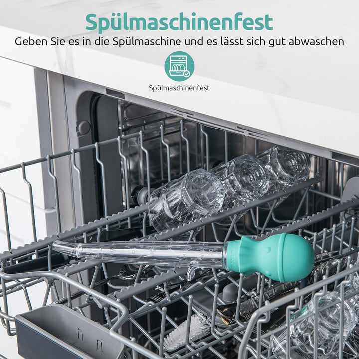 109℃ Hitzebeständige Grosse Abgewinkelte Bratenspritze: U-Taste Tritan Putenfleisch-Fettpipette mit