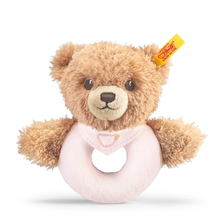 Steiff Kuscheltier Schlaf-gut-Bär Greifling mit Rassel, Süsses Stofftier, Jungen, Mädchen & Babys ab