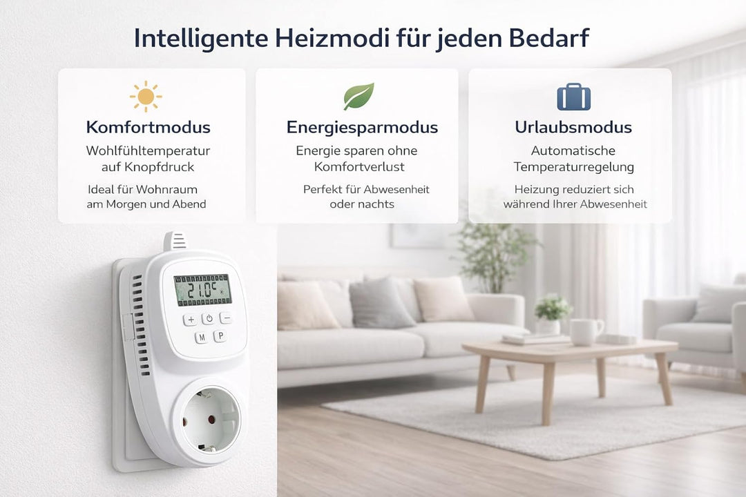 VIESTA TH12 Thermostat Thermostatstecker Steckdosenthermostat für Infrarotheizung Heizpaneele Heizun