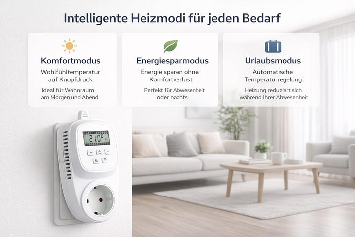 VIESTA TH12 Thermostat Thermostatstecker Steckdosenthermostat für Infrarotheizung Heizpaneele Heizun
