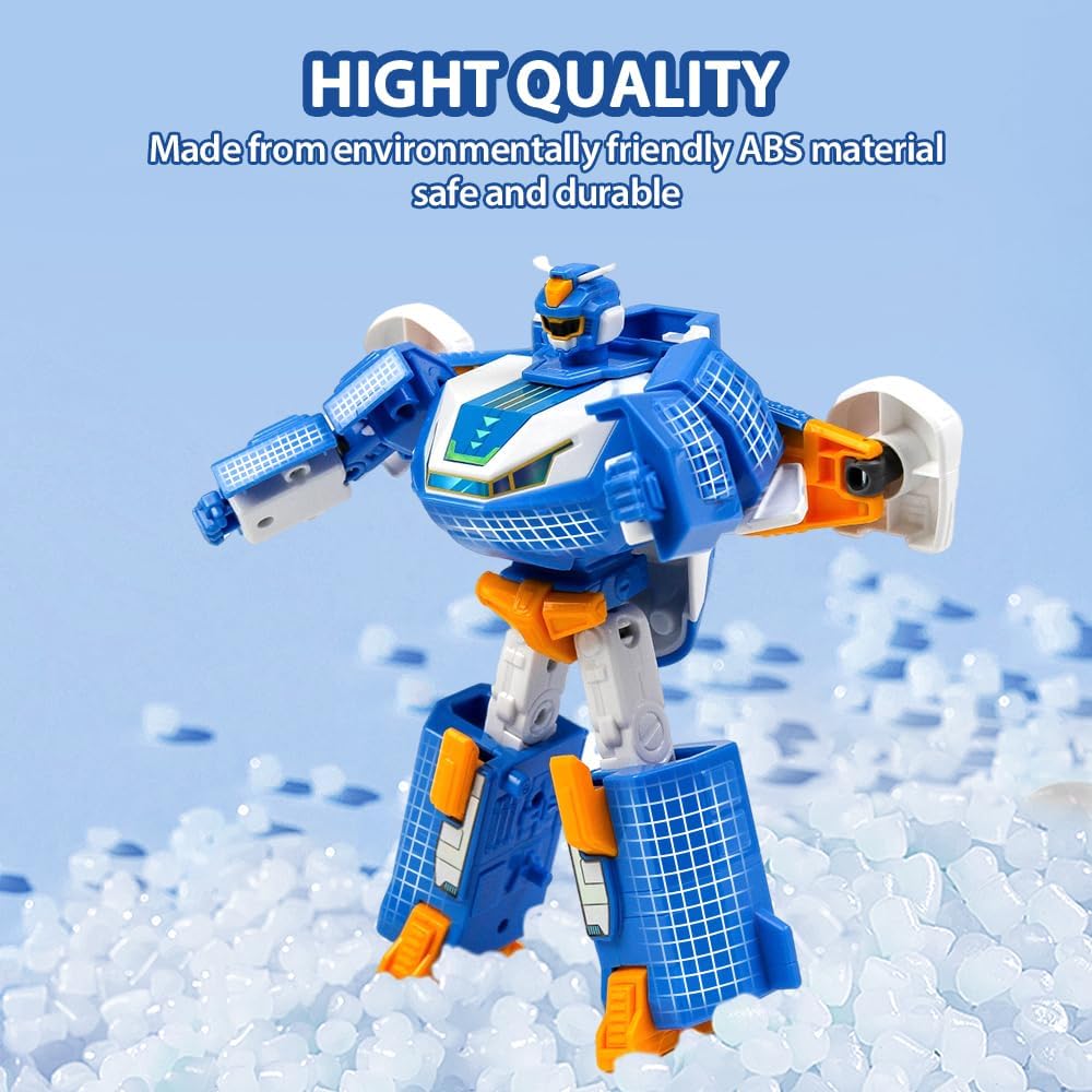 Super Wings 2-in-1 Mini World Aircraft Transforming Robot mit Licht- und Soundeffekten, Transformer-