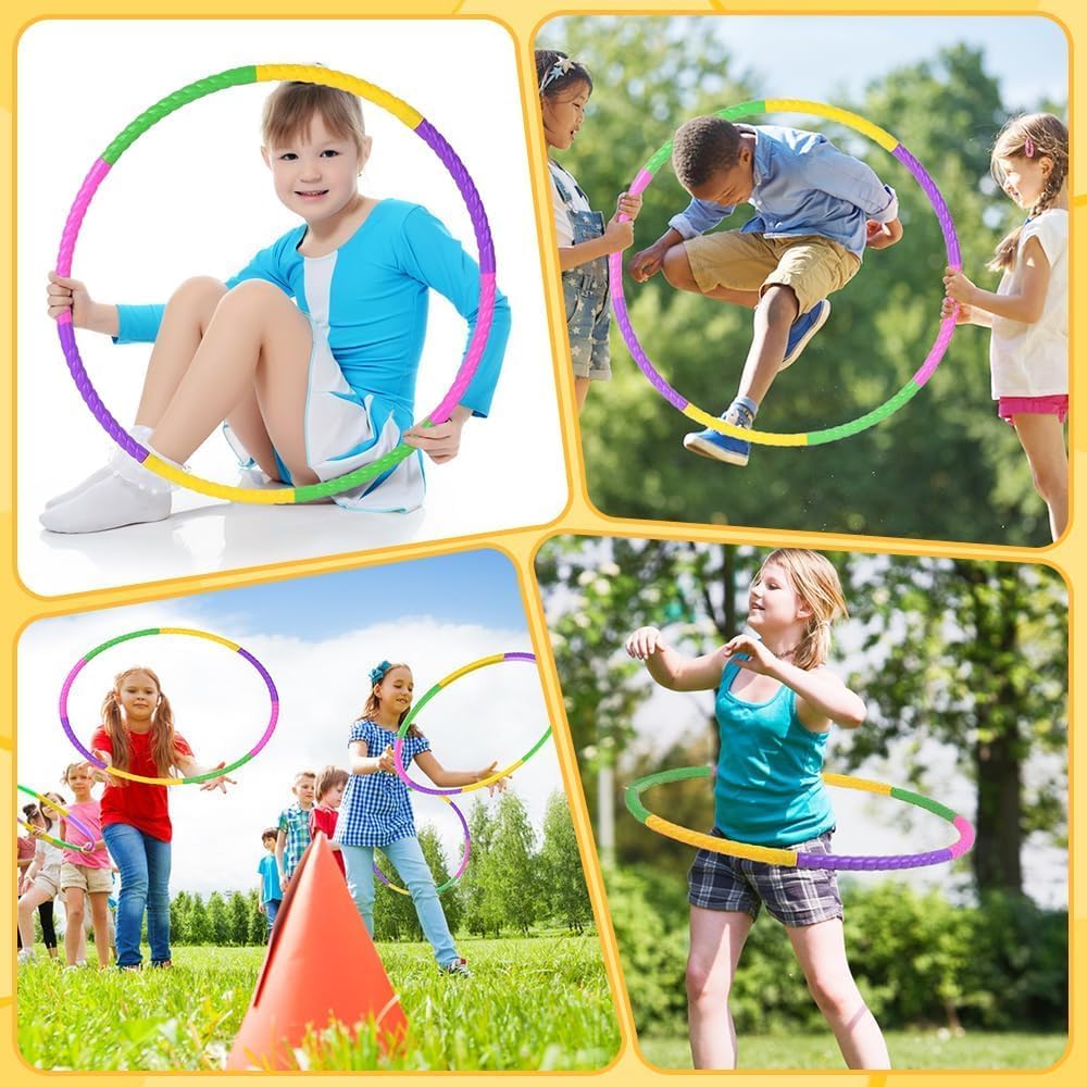 Hula Hoop Reifen Kinder, 2 Stück 8 Abschnitte teilbarer Hullahub-Reifen Children&