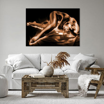 Bilder auf Leinwand 100x70cm Leinwandbild Nackte Frau Akt Modell Photofitness Gross Wanddeko Bild Sc