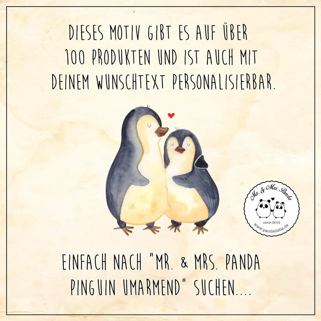 Mr. & Mrs. Panda Motiv WC Sitz Pinguin umarmend - Geschenk, Klobrille, Liebesbeweis, Seevogel, Toile
