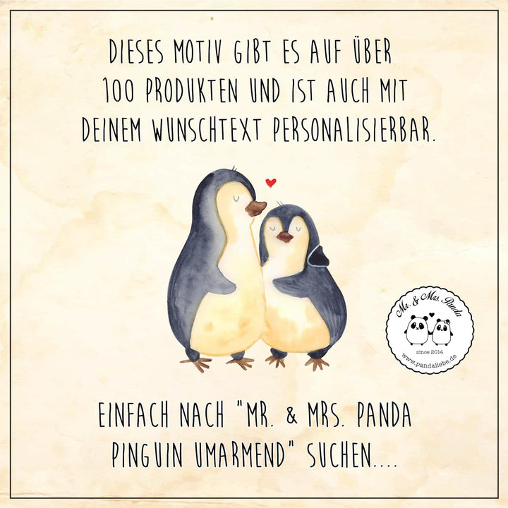 Mr. & Mrs. Panda Motiv WC Sitz Pinguin umarmend - Geschenk, Klobrille, Liebesbeweis, Seevogel, Toile