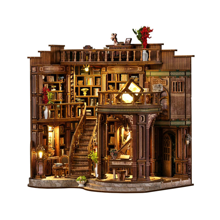 Book Nook Kit, DIY Miniatur Haus Puppenhaus Bausatz Bücherregal Deko für Jugendliche und Erwachsene（