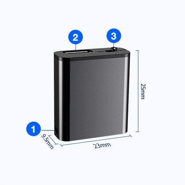 Mini Diktiergerät Q8 | 16GB Audio-Aufnahmegerät | Diktaphon mit Sprachaktivierung, 1536kbps HD Audio
