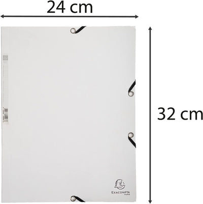 Exacompta 55506E 25er Pack Premium Einschlagmappe. Aus Colorspan-Karton DIN A4 mit 2 Gummizügen und