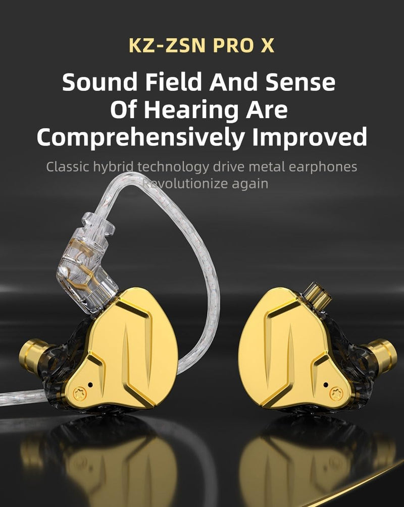 Keephifi KZ ZSN Pro X IEM Kopfhörer, 1BA + 1DD Hybrid In-Ear-Monitor, Geräuschunterdrückung, passgen