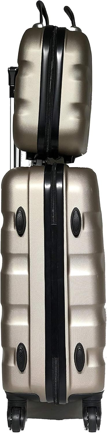 Kabine/Mittelgrosser Koffer mit oder ohne Vanity, französische Marke, Champagner (5806), Gross