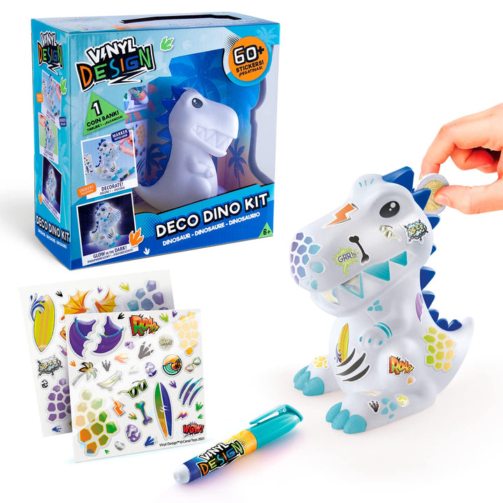 C Toys Style 4 Ever – Dinosaurier-Figur zum Dekorieren Vinyl Design – Spardose phosphoreszierend – O