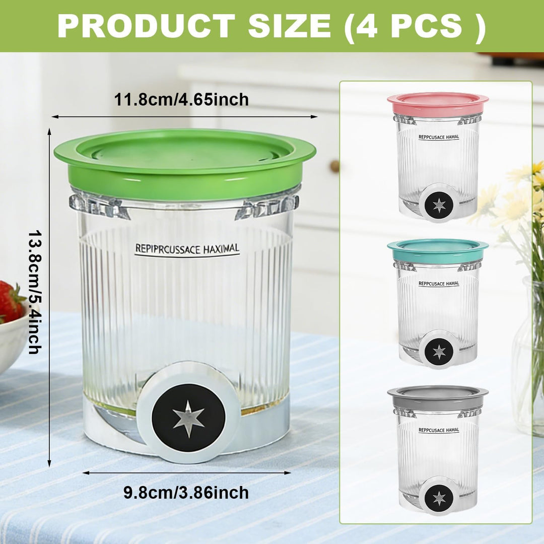 4 Stück Ninja Swirl Creami Behälter 500 ml Eisbehälter-für Ninja Creami NC701 & NC700 Serie Eismasch