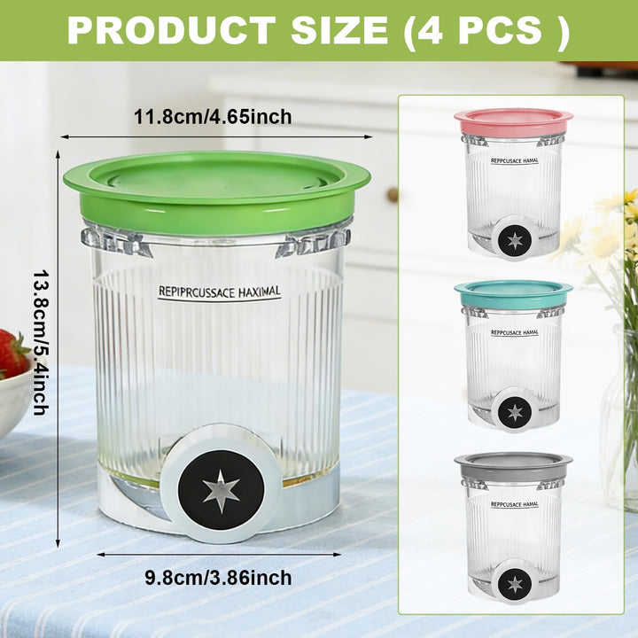 4 Stück Ninja Swirl Creami Behälter 500 ml Eisbehälter-für Ninja Creami NC701 & NC700 Serie Eismasch