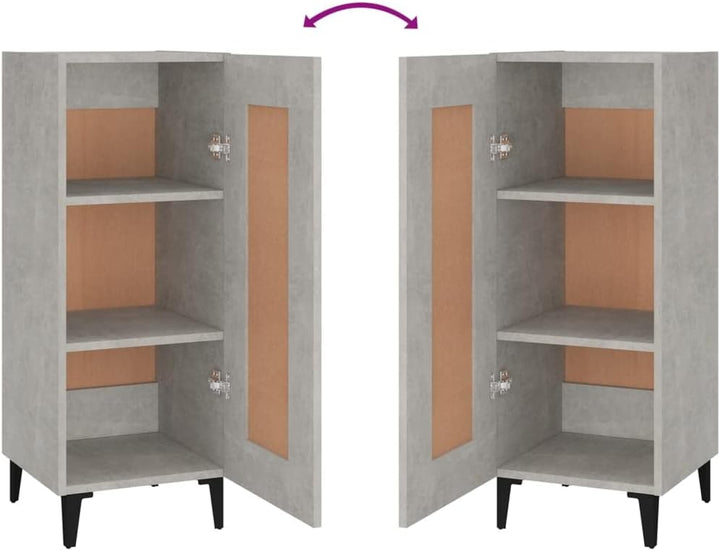 Sideboard Betongrau 34,5x34x90 cm Schrank Klein Kommode Kommoden &amp; Sideboards Flur Kommode WC Schran