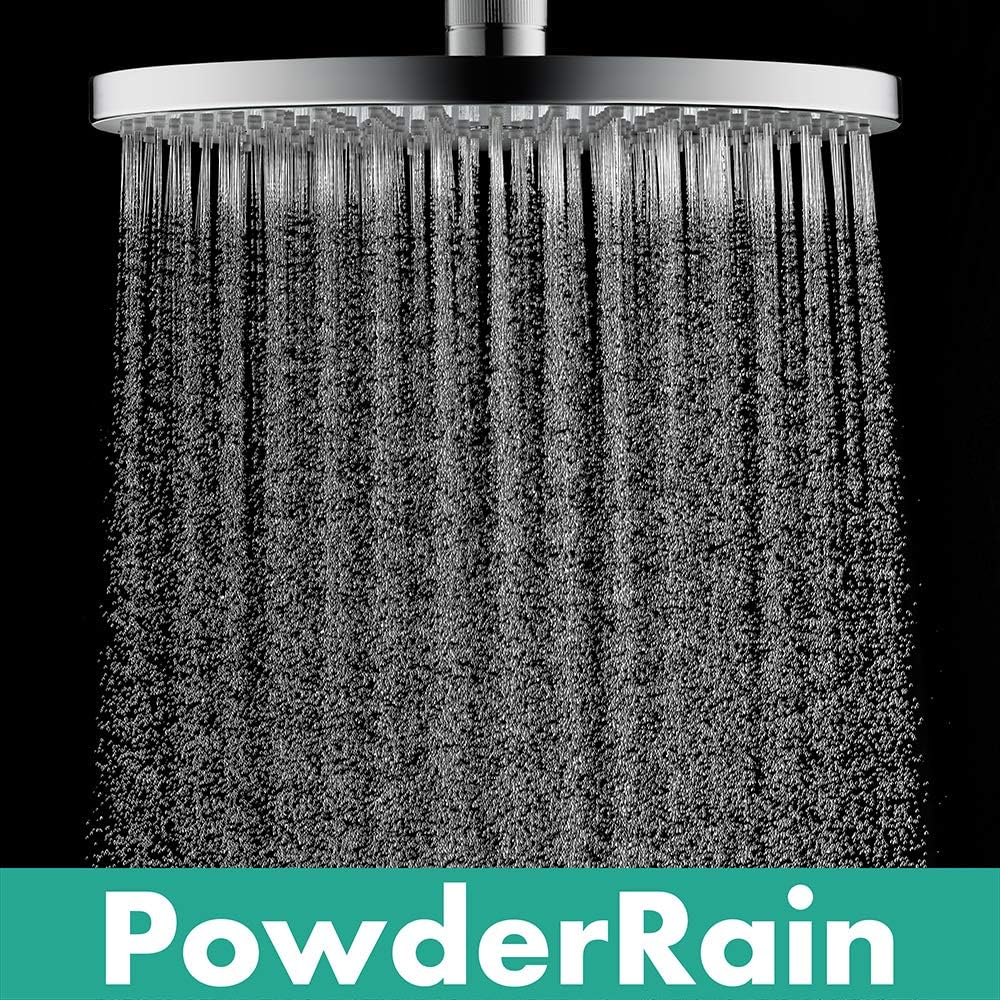 hansgrohe Raindance S - Kopfbrause, runde Duschbrause (⌀ 240 mm), Regendusche mit1 Strahlart (Powder