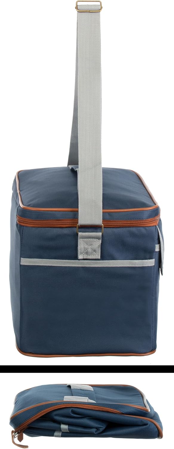 Brandsseller Kühltasche 19 Liter ca. 35 cm x 23 cm x 24 cm Faltbare Kühlbox Thermo-Shopper Strandtas